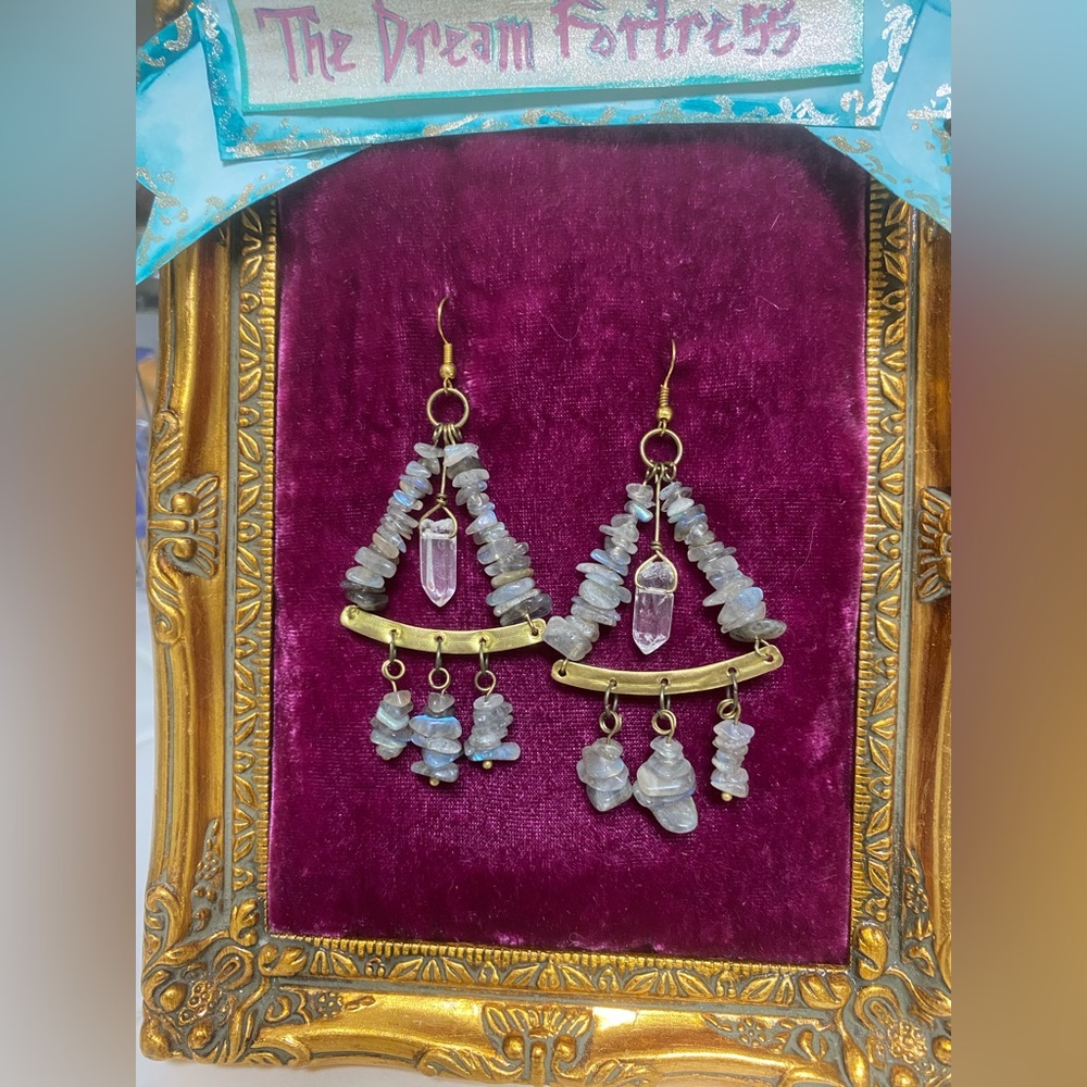 Labradorite earrings